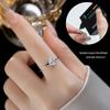 Banyan Tree S925 Silver Moissanite Water Drop Ring - Exquisite Light Luxury Design