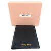 MIUMIU 5MD001 Business Card Holder Pass Case logo Bifold Stationery Card Case