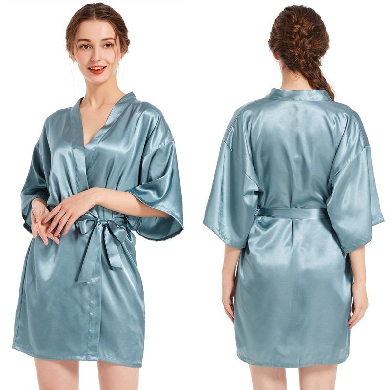 Plus Size Women's Summer Solid Color Thin Sexy Short Cardigan Pajamas