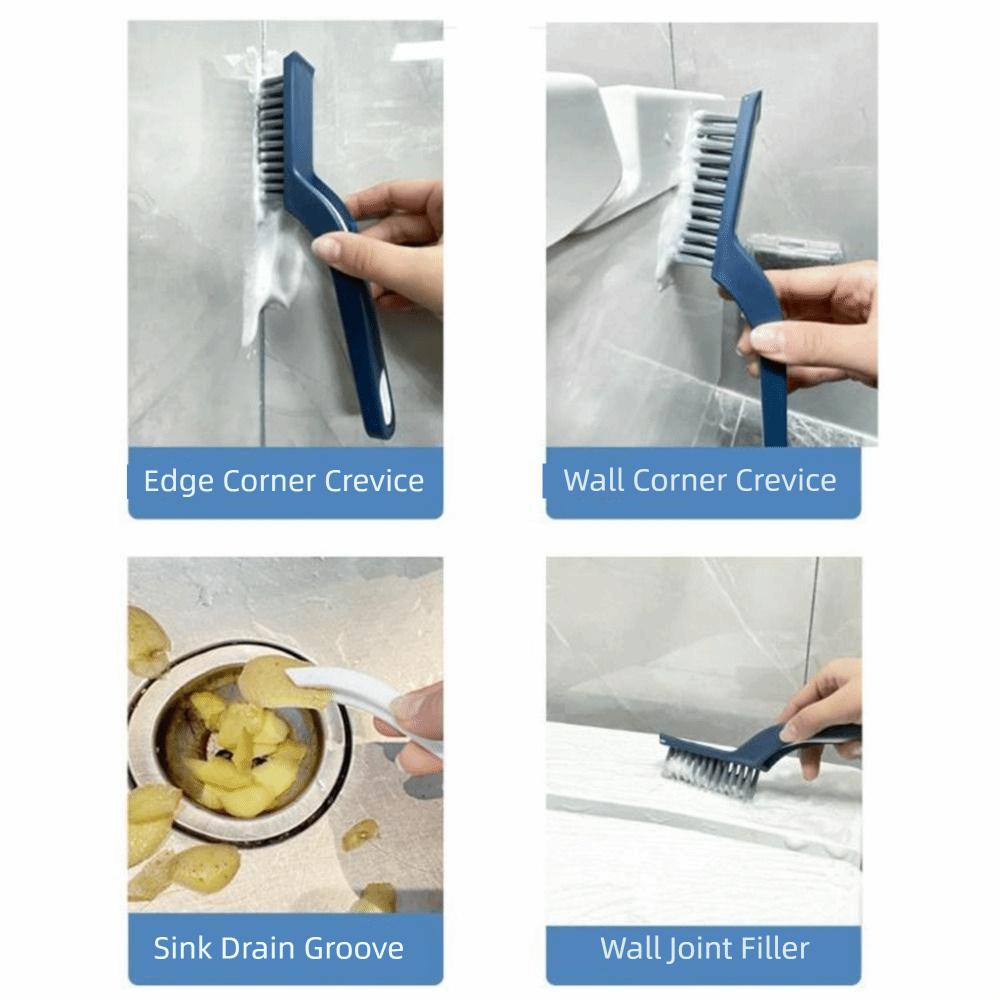 2Pcs Hard Bristle Crevice Cleaning Brush Plastic Tile Gap Brush Floor Seam Brush  Kitchen Gadgets