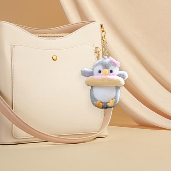 Puppenanhänger Schlüsselanhänger Pinguin-Design Leuchtende Farben Schlüsselanhänger Anhänger Leicht zu findende Schlüssel Fein genähter Schlüsselanhänger-Charm