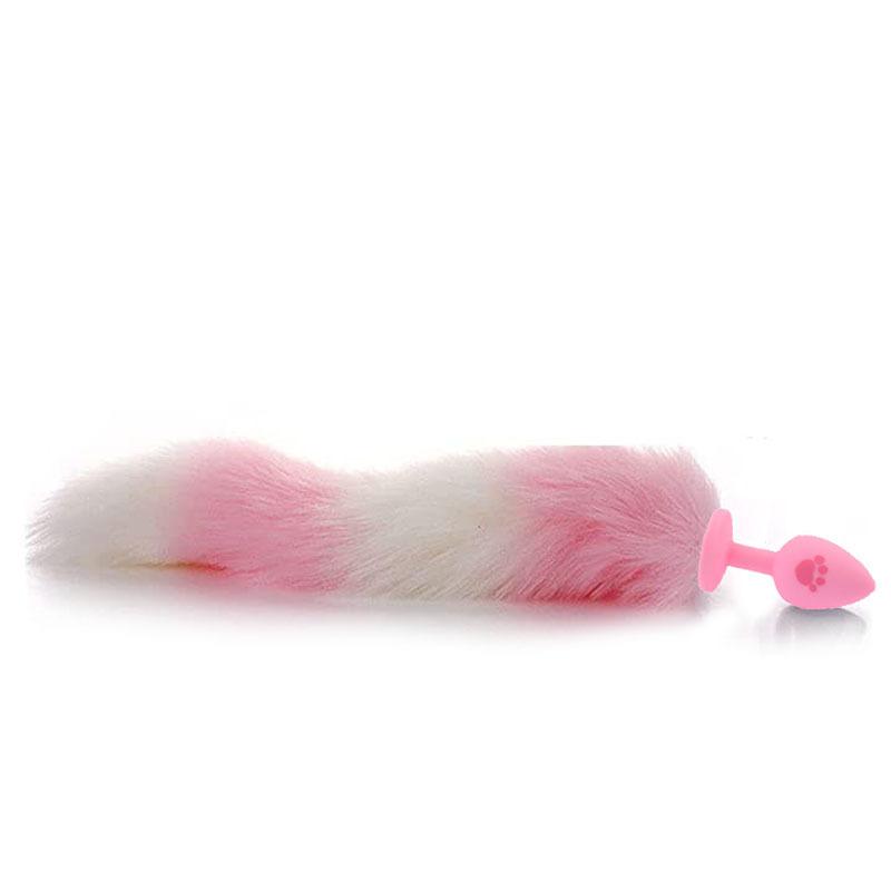 SM Training Cat Scratching Tail Role Play Masturbation Sex Toy Silicone Fox Tail Butt Plug Adult Sex Product
