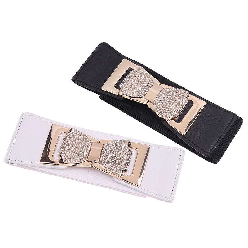Wide Elastic Waistband  Bow Knot Ladies Corset Belt Waist Dress Decor