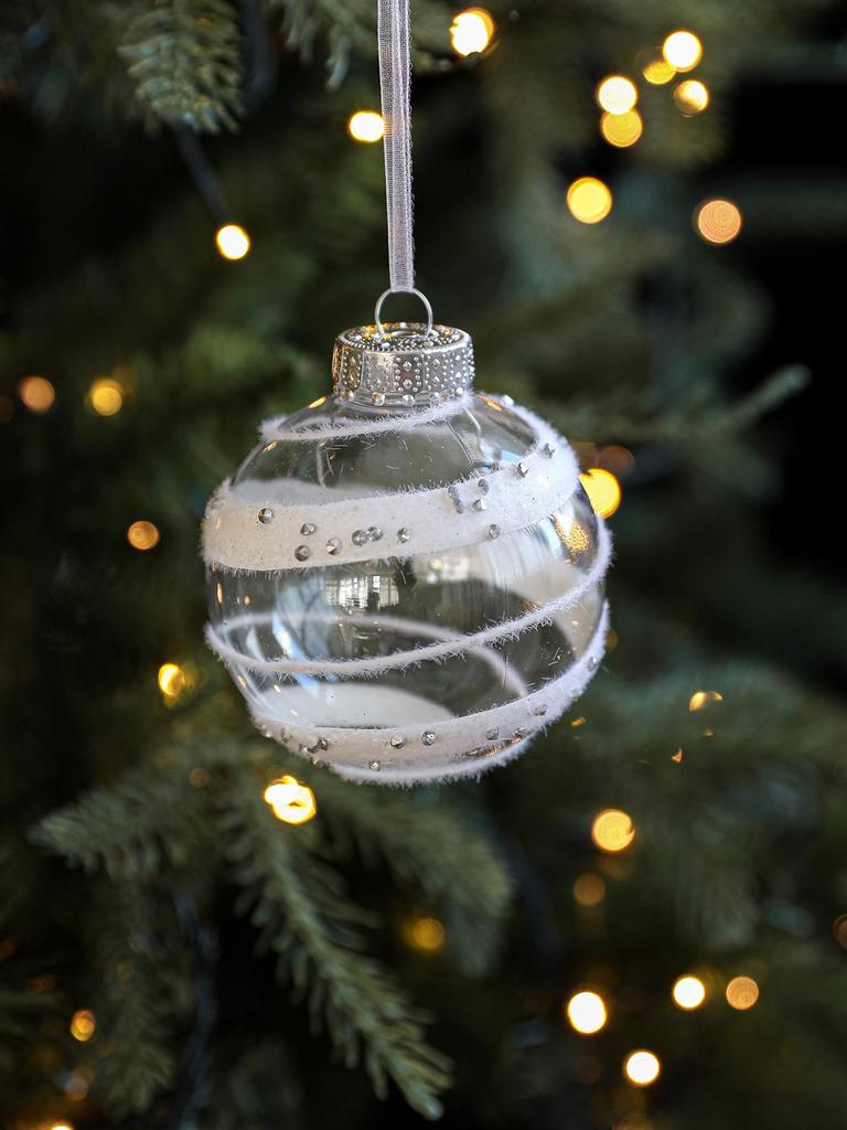 8cm Acrylic Transparent Christmas Tree Ornament Ball