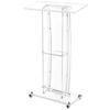 Podium Stand 120 cm Acrylic Lectern Mobile Laptop Desk Storage Shelf, for Schools, Churches and Events, Clear Portable Presentation Lectern Stand with