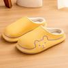 Autumn and winter fashion waterproof cotton shoes women wear versatile non-slip velvet thick-soled warm couple home cotton slippers men