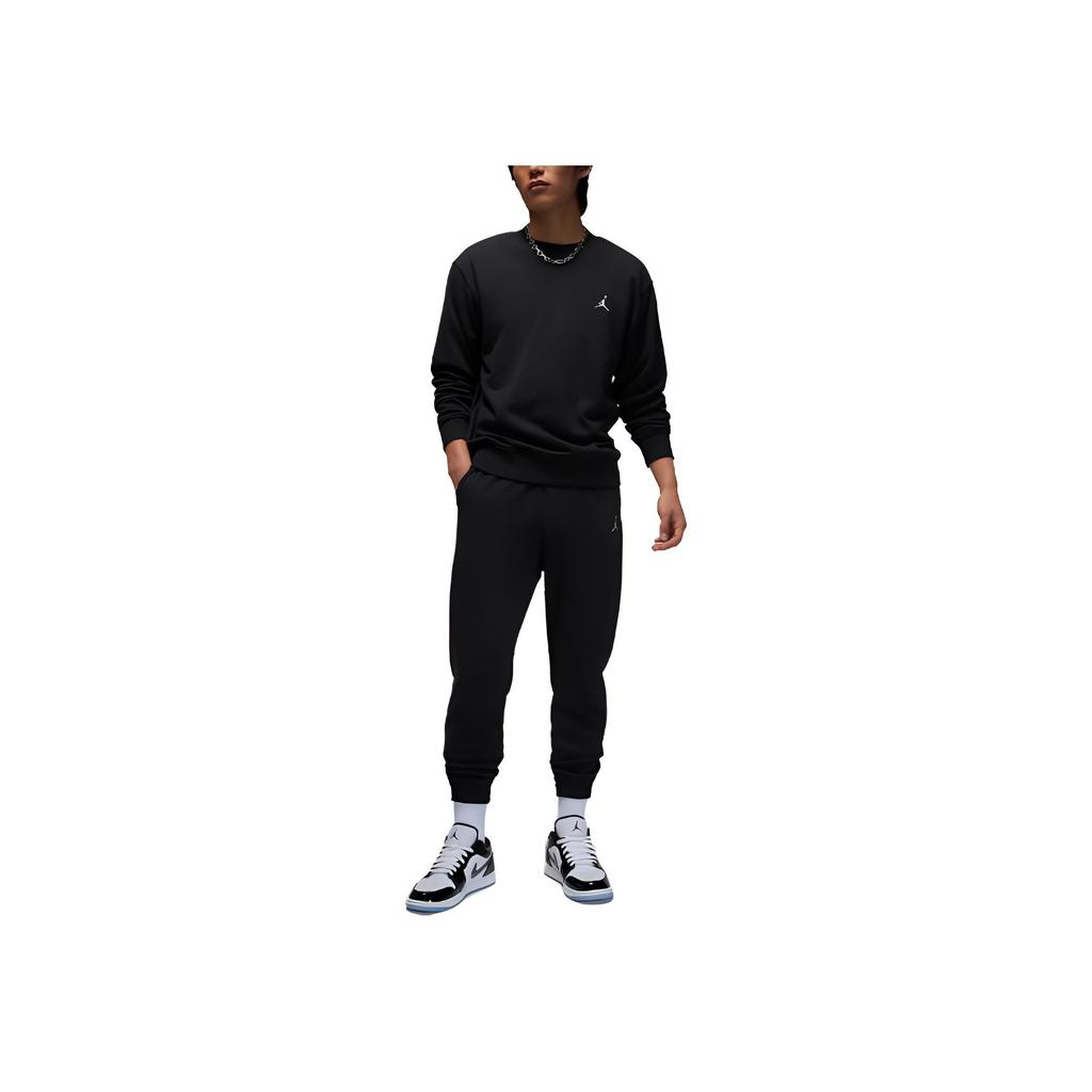 Jordan Solid Print Pattern Crew Neck Long Sleeve Sweatshirt Men Tops Black FQ1865-010