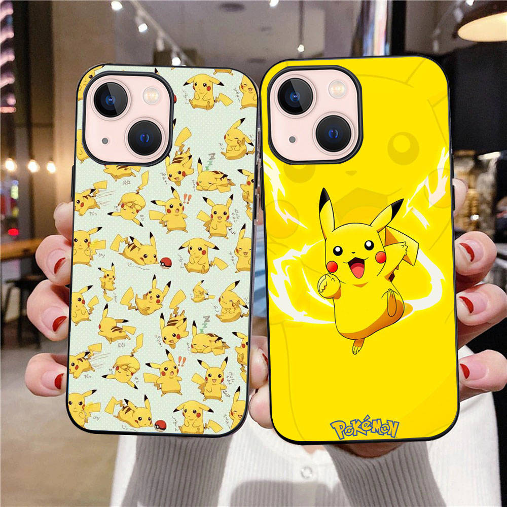 B-82 Pikchu  Black Case for Redmi 10A 10C 12C 13C 9A 9C 9T A3X Note 10 9 9S 10S iPhone 11 12 13 14 15 16 X XS Pro Max Mini 7 8 Plus XR