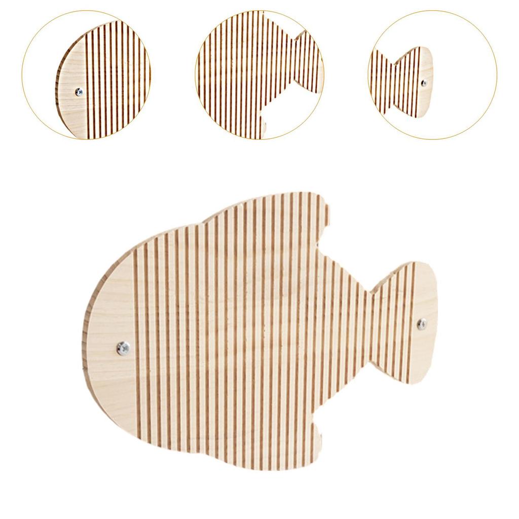 Rabbit Scratching Board Grinding Claw Pad Rabbit Toys Wooden Mat Playing Scratching Pad for Small Animals Supplies Hamster