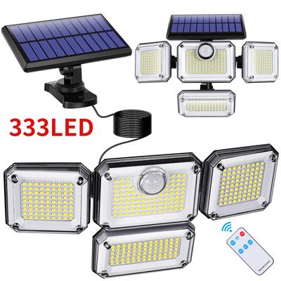333 LEDS Outdoor Solar Lichter Bewegungs Sensor Leistungsstarke Led Lampe Scheinwerfer Sonnenlicht Energie Wasserdicht Für Außen Garten Wand Dekor