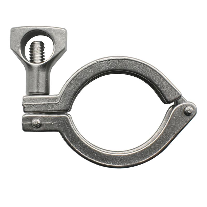 Abrazadera de Tres Clips Sanitaria de 1.5"-4", Acero Inoxidable SS304 Manga de Abrazadera de Trébol Accesorios de Conexiones de Anillo Sanitario.