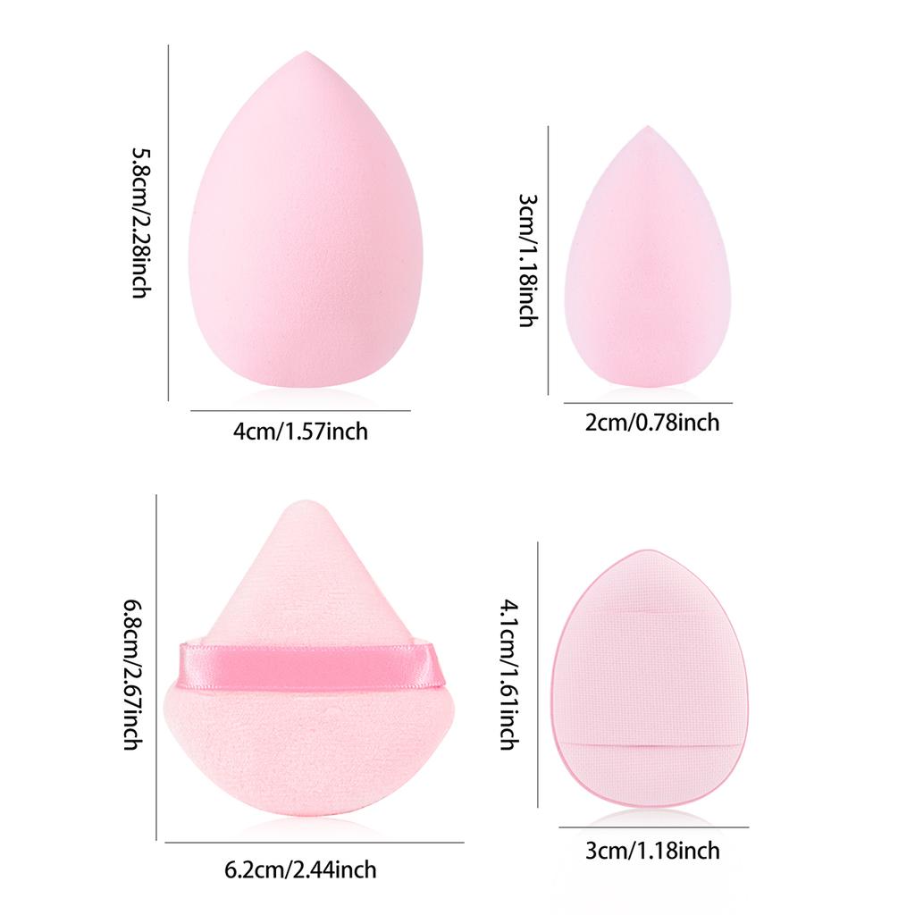 Small Medium and Large 12PCS Combination Set Makeup Puff Essential for Beginners Cosmetic Puff Set Makeup Foundation Sponge