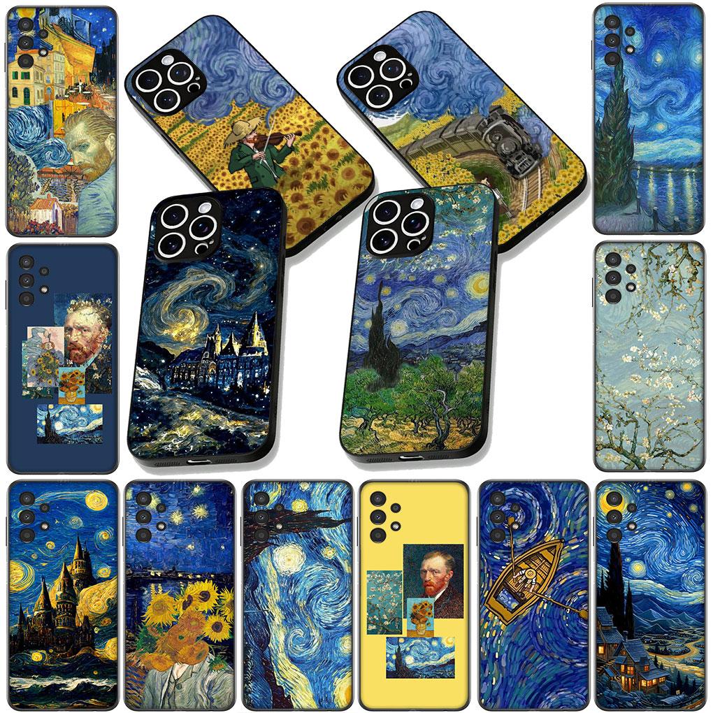 Soft Cover for Xiaomi Redmi 15 9A 9C NFC 7A 9T Note 9 8 7 8T 15c A5 4G 5G Coque Phone Case Starry Night Van Gogh Painting