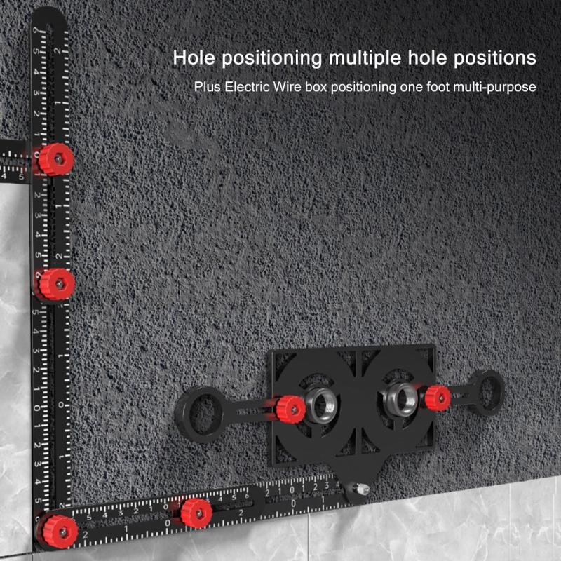 Aluminum Alloy Multi-function 6/12 Fold Ruler Angle Finder Universal Angler Ruler Metal Drill Guide Locator 6/12 Fold
