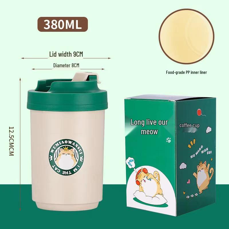 

304 Stainless Steel Cute Coffee Mug - Portable Travel Cup for Office or Car 380-480ml