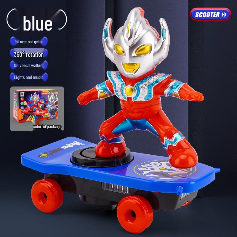 

Трюковой самокат Супермен: Многофункциональная кувыркающаяся игрушка со светом и музыкой для детей