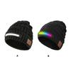 High Visibility LED Music Hat with Connectable Music Headphone Rechargeable Cap for Night Activity Safety Winter Warmth