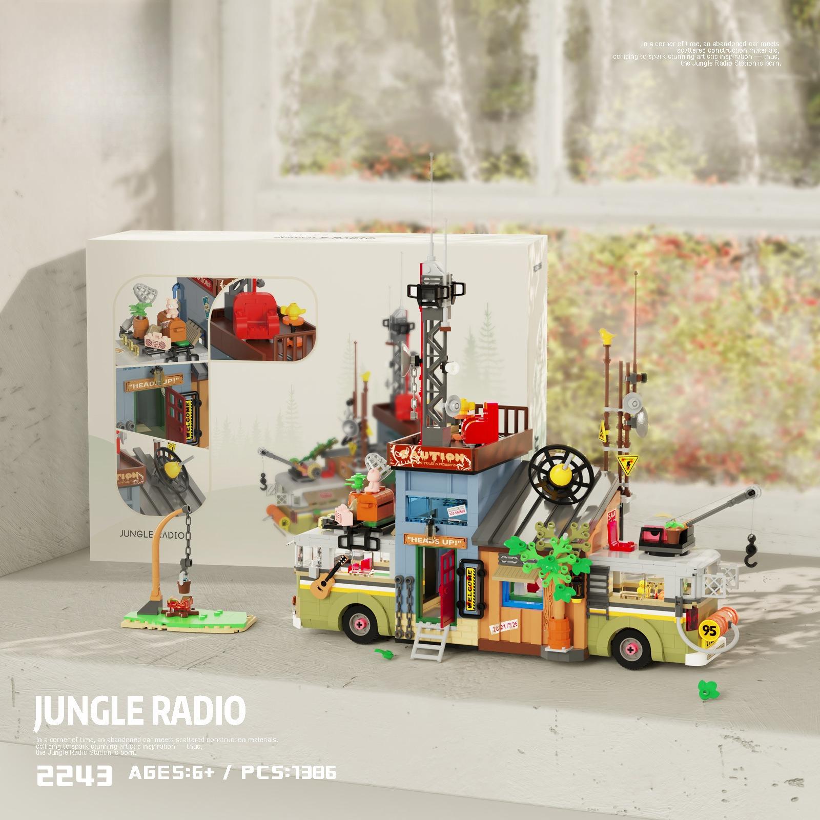 

moc building blocks street view moc bricks sets for Adults Boys micro construction set jungle radio Model assembling toy Gifts