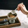 Ceramic Coffee Spoon with Long Handle Japanese Soup Spoons Coffee Milk Powder Spoons Retro Porcelain Spoons Rice Noodles Spoon