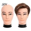 Cosmetology Practice Head Bald Mannequin Head, Male/Female Hair Model, Professional Large Circumference Model for Wig Making, Hat Glasses Display,