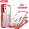 360 Full Body Front+Back Clear Case Shelluxe For Samsung A56 A36 A26 A06 A16 4G 5G Silicone Double Sided Shockproof Phone Cover
