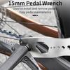 9 In 1 Bike Pedal Wrench Multi-Function Bike Disc Brake Rotor Alignment Truing Tool Stainless Steel Cycling Accessories