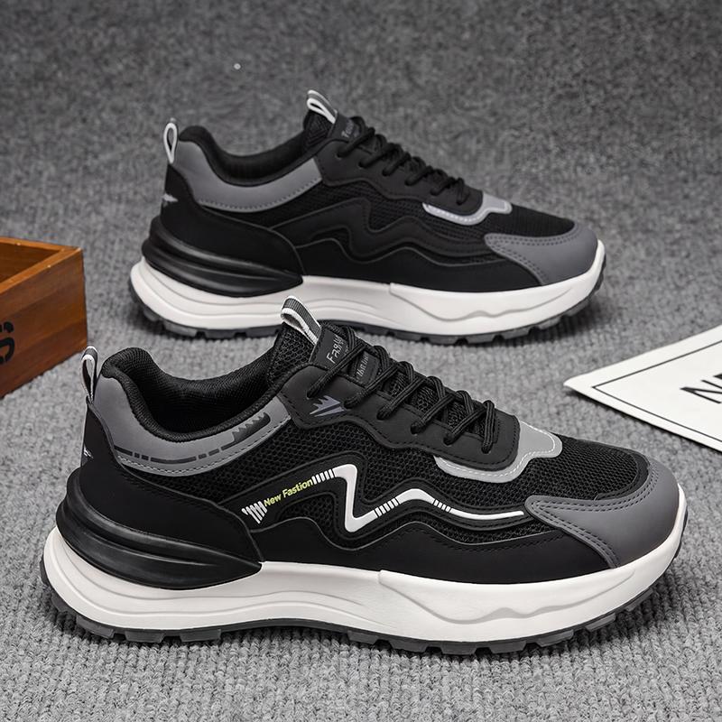 Men's Breathable Mesh Sports Shoes Autumn Winter New Style Casual Dad Shoes Student Trendy Match Soft Bottom Shoes