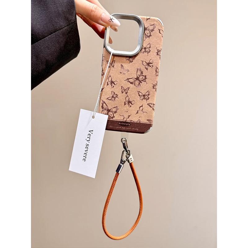 

Butterfly Leather Case for iPhone 13/14/15/16 Pro Max iPhone 16 Pro Max