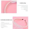 Delicate White Pearls Embellished Hairband Headdress Combined Veil For Bride Formal Event And Everyday Wear