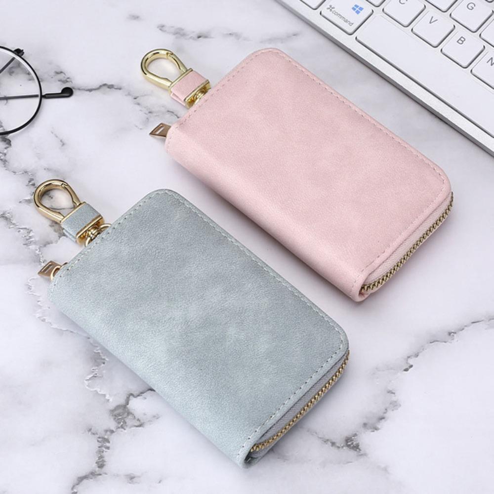 Universal Zipper Closure Keychain Pouch Key Ring Durable Housekeepers Key Holder Portable Waterproof Car Key Organizer Men Women