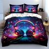 Colorful Music Decor Set Bedding Set With 1 Duvet Cover 2 Pillowcases Single Double King Queen, Gift
