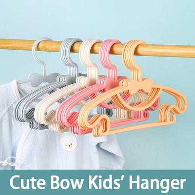 5/10/15pcs Children's Clothes Hanger Set Portable Plastic Display Hangers Cute Clothes Hanger Baby Clothing Organizer