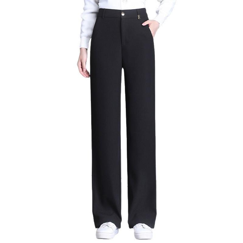 Damen Anzughose mit fließendem Schnitt und geradem Bein, Frühjahr/Herbst 2026: Locker, Schlankmachend, High-Waist, Elegant, Schmal-Weiter Bein, Lässiger Stil.
