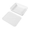 Pizza Dough Proofing Box PP Stackable Pizza Dough Tray Food Storage Container with Lid for Fridge Home Kitchen White