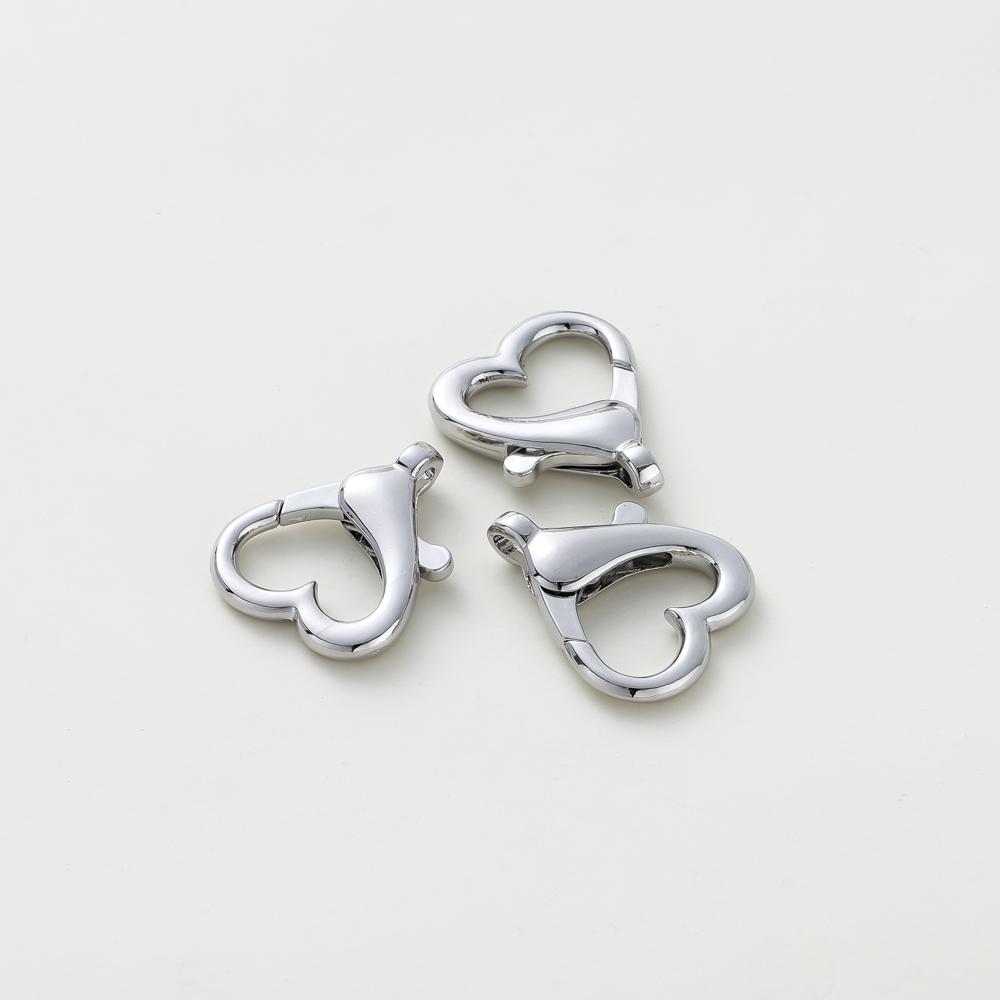 4pcs/bag 14K 18K Gold Color Plated Heart Shape Lobster Clasps Necklace Chain Connectors For DIY Jewelry Crafts Making Accessorie