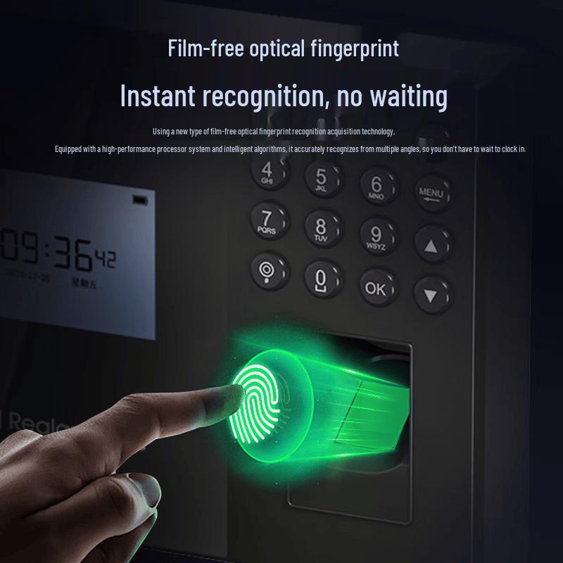 Realand Fingerprint & ID Card Attendance Machine CN Plug (adapter Included)