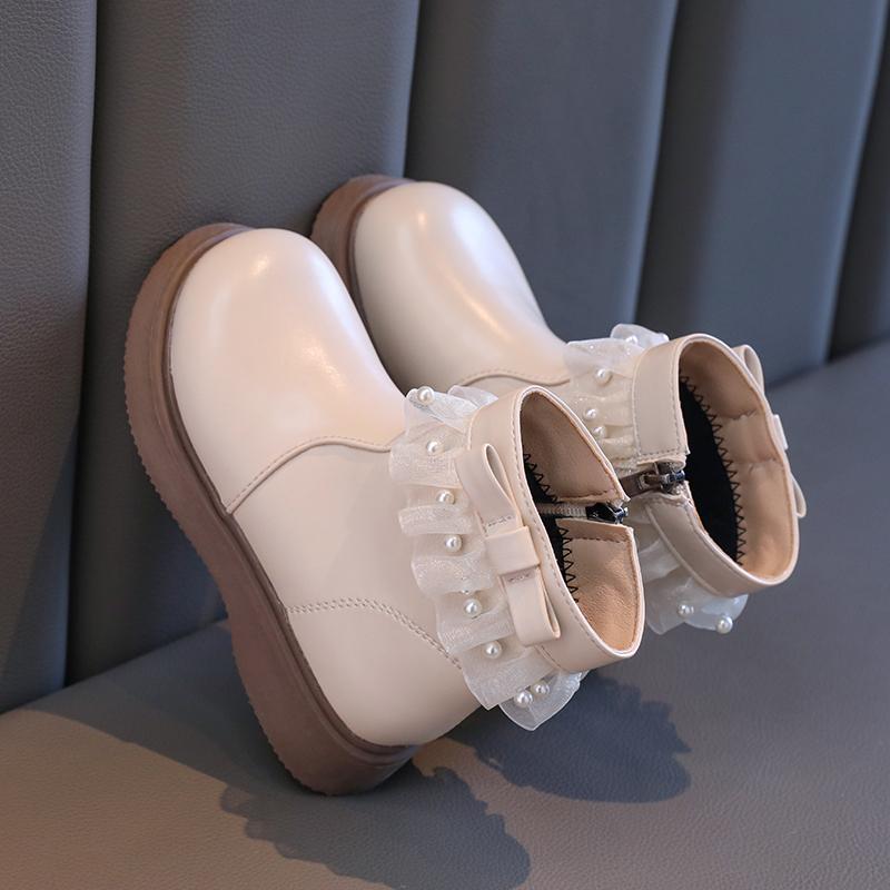Spring Autumn Kids Shoes Boots for Girl Lolita Style Princess Ankle Boots Fashion Versatile Children Causal Leather Boots New