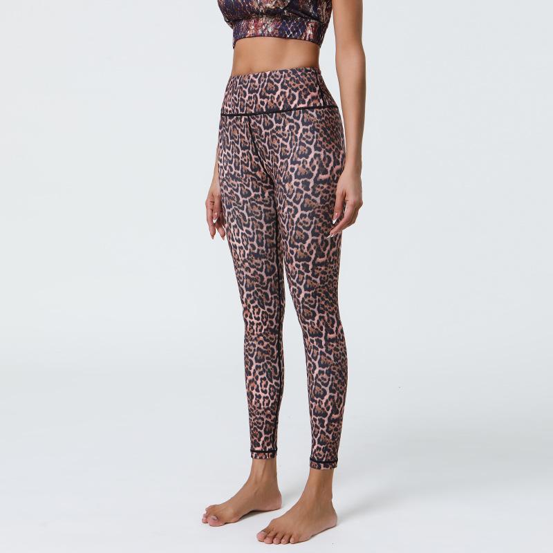 New Arrival Women's Yoga Leggings - High-Waisted, Fitted, Leopard Print Base Layer for Sports, Fitness and Yoga