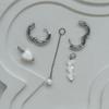 Asymmetrical Design Heart-Shaped Earrings Stereo Shape Stereo Earrings  For Women
