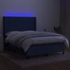 Vidaxl Continental Bed With Mattress, Blue 140X200 Cm, Fabric