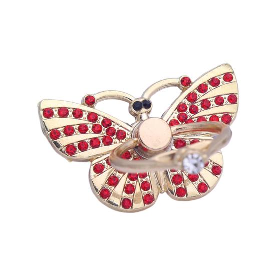 Fingerringhalter Grad Drehung Rückseite Universal 360 Aufkleber Strass Schmetterling Mobiltelefon