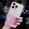 Glitter Night Glow TPU Zachte Hoes voor IPhone Air 17 16 15 13 12 11 Pro Max 14 Plus 17Pro 16Pro I Phone Vloeibare Kwartsand Cover