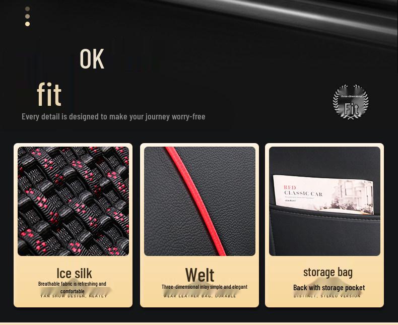 2017-18 Suzuki Swift Four Seasons Full Coverage Ice Silk Car Seat Covers