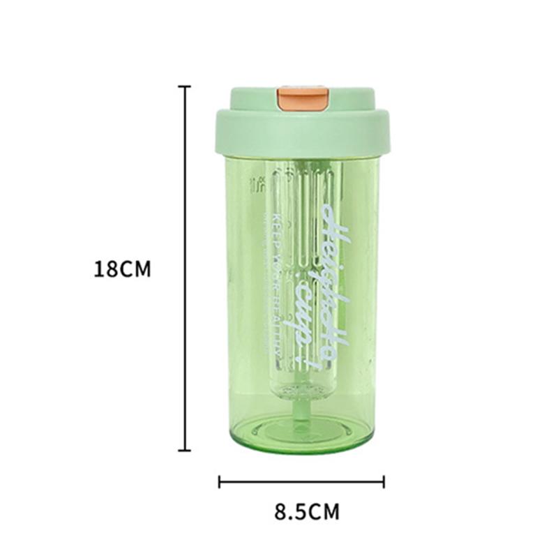 New Large Capacity Straw Plastic Water Bottle With Tea Infuser Filter Cute Portable Drinking Bottle Coffee Mugs Juice Milk Cup