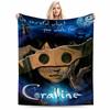 Coraline Button-Eyed Blanket for all seasons blanket lunch break throw gift