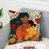Love Mother Kids Flower Art Pillow Case For Car Sofa Decorative Home Double-sided Print Plush Square Throw Pillow Cushion Cover