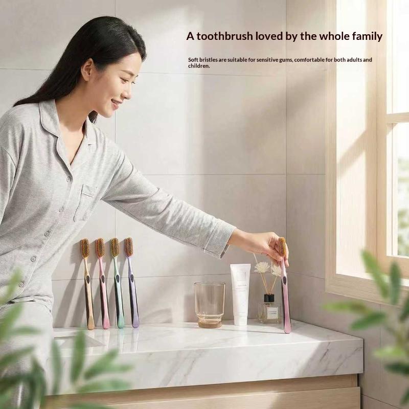 Soft Bristled Large Head Toothbrush Anti-Slip Wide Grip Handle 1/5 Pcs Optional Suitable for Student Dorm Oral Care