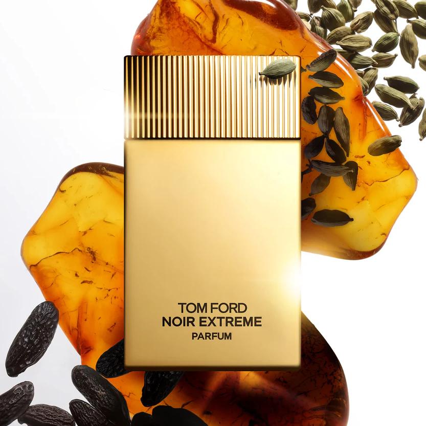 Tom Ford Noir Extreme Parfum, A Seductive Amber Woody Scent Featuring Sandalwood And Cardamom
