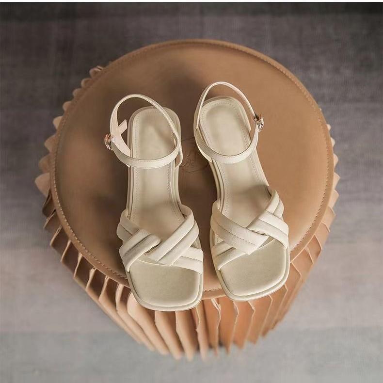 Women's Summer and Summer New Low-heeled Soft-soled Open-toed Sandals for Women's Outer Wear