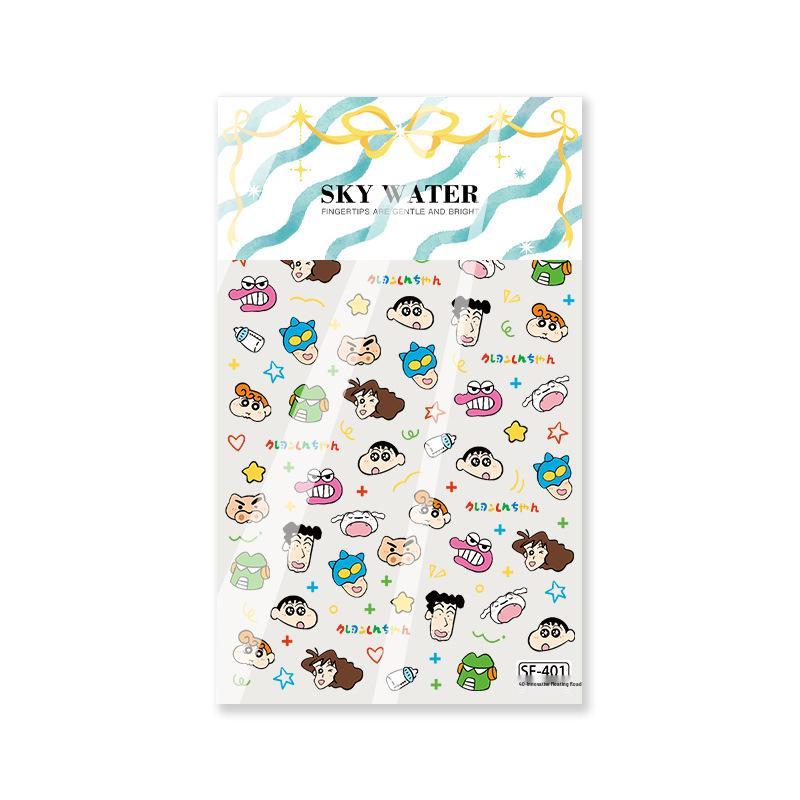SKY Crayon Shin-chan 3D Embossed Nail Art Stickers & Accessories Set